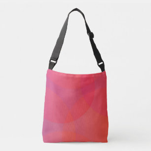 Roze, oranje, moderne, eenvoudige, coole, trendmat crossbody tas