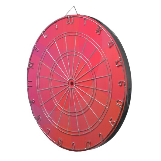 Roze, oranje, moderne, eenvoudige, coole, trendmat dartbord (Voorkant Rechts)