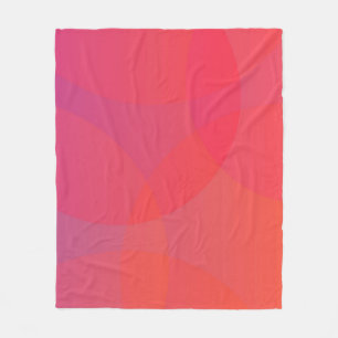 Roze, oranje, moderne, eenvoudige, coole, trendmat fleece deken
