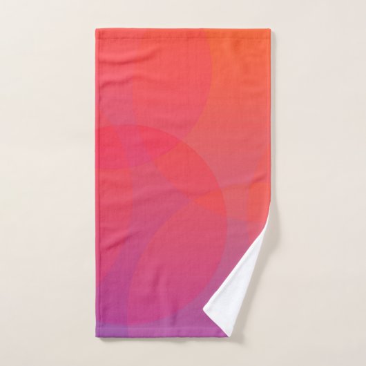Roze, oranje, moderne, eenvoudige, coole, trendmat handdoek (Handdoek)