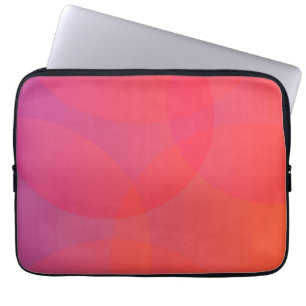 Roze, oranje, moderne, eenvoudige, coole, trendmat laptop sleeve