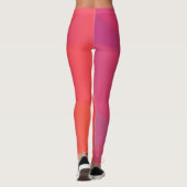 Roze, oranje, moderne, eenvoudige, coole, trendmat leggings (Achterkant)