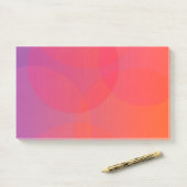 Roze, oranje, moderne, eenvoudige, coole, trendmat post-it® notes (Op bureau)
