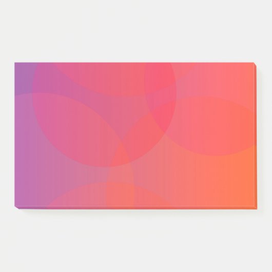 Roze, oranje, moderne, eenvoudige, coole, trendmat post-it® notes (Voorkant)