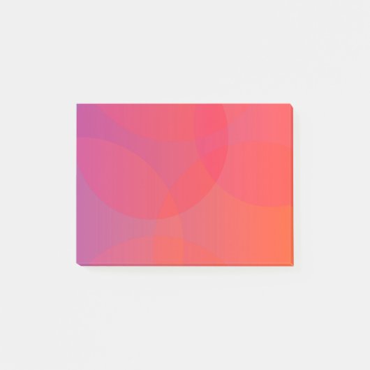 Roze, oranje, moderne, eenvoudige, coole, trendmat post-it® notes (Voorkant)
