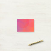 Roze, oranje, moderne, eenvoudige, coole, trendmat post-it® notes (Op bureau)