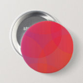 Roze, oranje, moderne, eenvoudige, coole, trendmat ronde button 7,6 cm (Voorkant /achterkant)