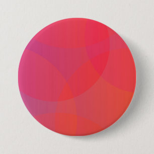 Roze, oranje, moderne, eenvoudige, coole, trendmat ronde button 7,6 cm