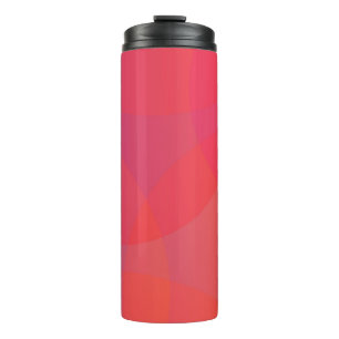 Roze, oranje, moderne, eenvoudige, coole, trendmat thermosbeker