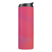 Roze, oranje, moderne, eenvoudige, coole, trendmat thermosbeker (Gedraaid links)