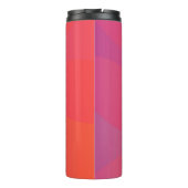 Roze, oranje, moderne, eenvoudige, coole, trendmat thermosbeker (Achterkant)