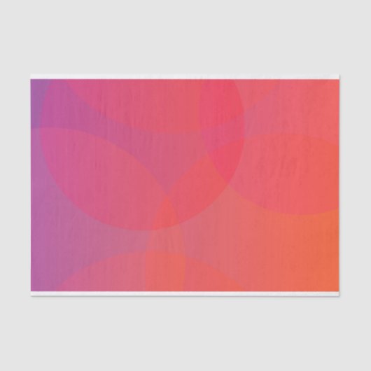 Roze, oranje, moderne, eenvoudige, coole, trendmat tissuepapier (Voorkant)