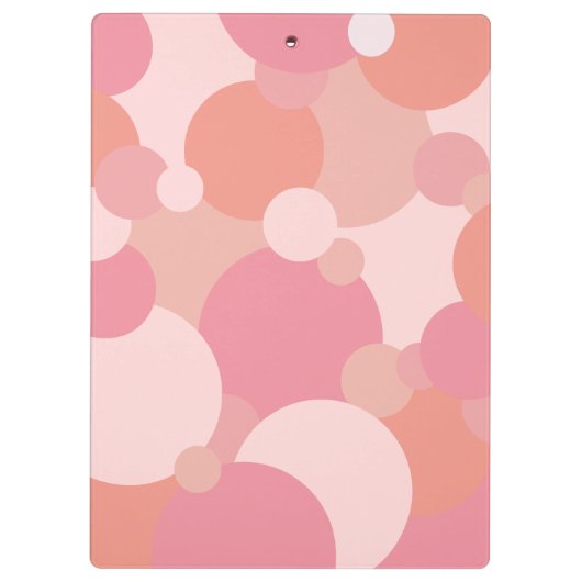 Roze-oranje moleculen Klembord (Achterkant)