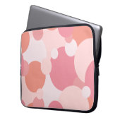 Roze-oranje moleculen laptop hoesjes laptop sleeve (Voorkant Links)