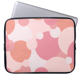 Roze-oranje moleculen laptop hoesjes sleeve