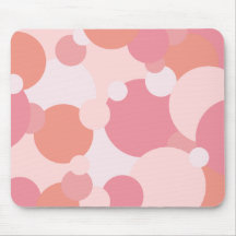 Roze-oranje moleculen muismat