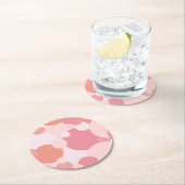 Roze-oranje moleculen papier onderzetter (Insitu)