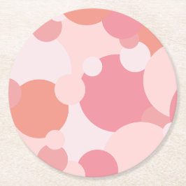 Roze-oranje moleculen papier onderzetter