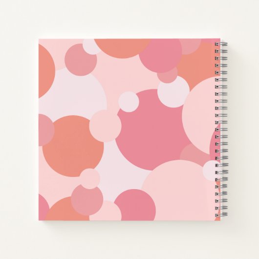 Roze-oranje moleculen receptenboek notitieboek (Achterkant)