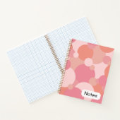 Roze-oranje moleculen Spiraal Notebook Notitieboek (Binnen)