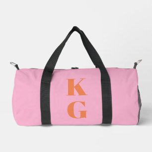 Roze Oranje Monogram Beginletters Preppy Gepersona Plunjezak