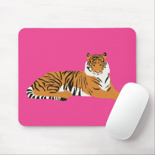 Roze Oranje Oerwoud Safari Tiger Animal Muismat