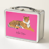 Roze Oranje Oerwoud Safari Tiger Animal Trendy (Voorkant)
