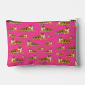 Roze Oranje Oerwoud Tiger Animal Pattern School Etui (Achterkant)