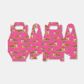 Roze Oranje Oerwoud tijger dierpatroon Bedankdoosjes (Uitgevouwen)