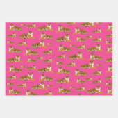 Roze Oranje Oerwoud tijger dierpatroon Inpakpapier Vel (Voorkant)