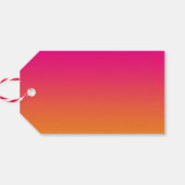 Roze & Oranje Ombre Cadeaulabel (Achterkant Horizontaal)
