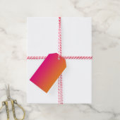 Roze & Oranje Ombre Cadeaulabel (Met Touw)