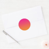 Roze & Oranje Ombre Ronde Sticker (Envelop)