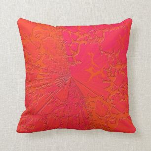 Roze Oranje ontwerp voor croquelure Kussen
