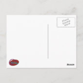 Roze Oranje optische illusie Briefkaart (Achterkant)