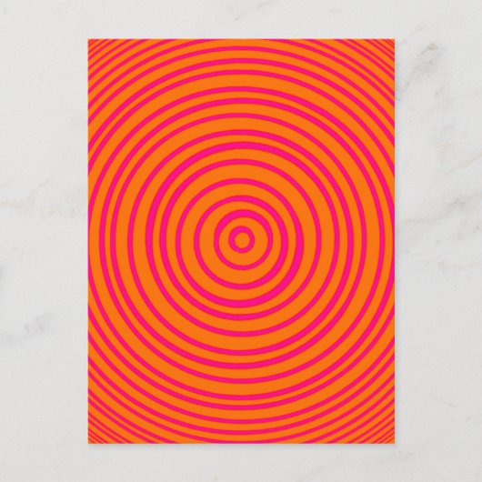 Roze Oranje optische illusie Briefkaart (Voorkant)
