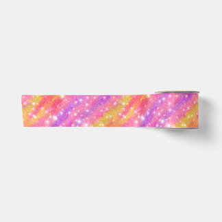 Roze Oranje Paarse Glitter Schitterend Patroon Satijnen Lint