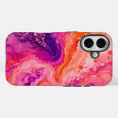 Roze Oranje Paarse Marmer Patroon Case-Mate iPhone Case (Achterkant (horizontaal))