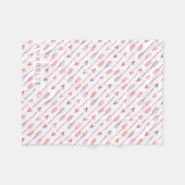 Roze Oranje Paarse pijlen Fleece Deken (Voorkant (Horizontaal))