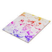 Roze Oranje Paarse verfsplaat Abstract Tegeltje (Zijkant)