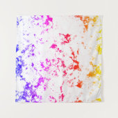 Roze Oranje Paarse verfsplaat Abstract Wandkleed (Voorkant (horizontaal))