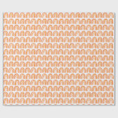 Roze Oranje Patroonregenboogschaar Cadeaupapier (Vlak)