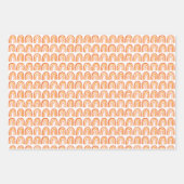 Roze Oranje Patroonregenboogschaar Inpakpapier Vel (Voorkant 3)