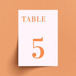 Roze Oranje perachy Abriot Crush Table 7 Weddensch Kaart