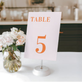 Roze Oranje Perzik Abrikozen Crush Tafel 7 Trouwda Kaart