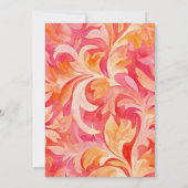 Roze Oranje perzik bloem 70e verjaardag voor haar Kaart (Achterkant)