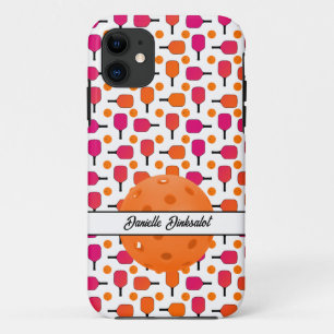 Roze & Oranje Pickleball Paddles Pickleball Party Case-Mate iPhone Case