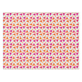 Roze & Oranje Pickleball Paddles Pickleball Party Tafelkleed (Voorkant (Horizontaal))