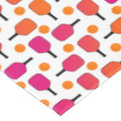 Roze & Oranje Pickleball Paddles Pickleball Party Tafelkleed (Gekanteld)