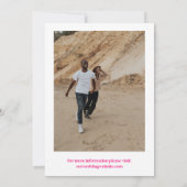 Roze & Oranje Pijl Typografie Foto sparen de Datum Save The Date (Achterkant)